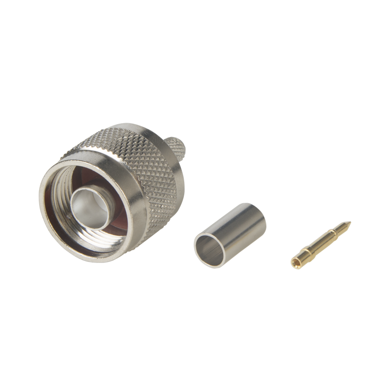 博扬 高频射频同轴转接器N型公头 L16连接器 N-C-J-3 匹配SYV50-3线压接式 1个装 BY-N-C-J-3