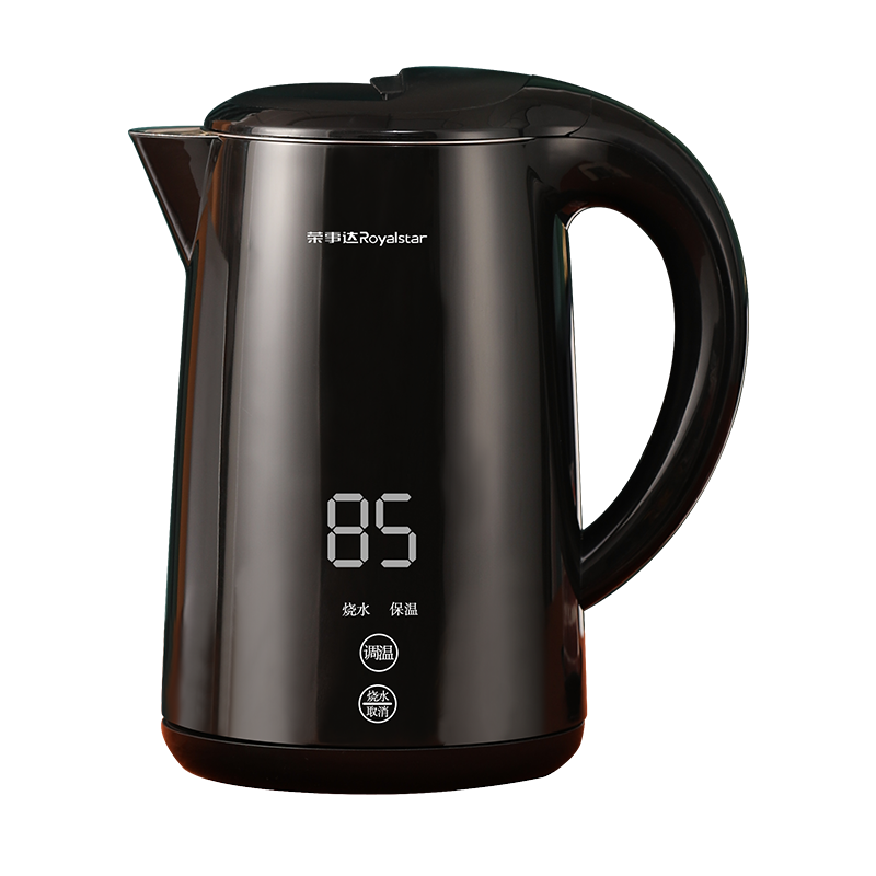 荣事达Royalstar电水壶 双层防烫烧水壶热水壶 全钢无缝内胆电热水壶1.7L家用大容量GS17A03