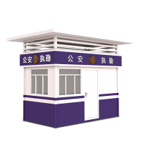 启功QG-GT1686加厚镀锌钢警卫岗亭治安亭2*3*3.2m一套