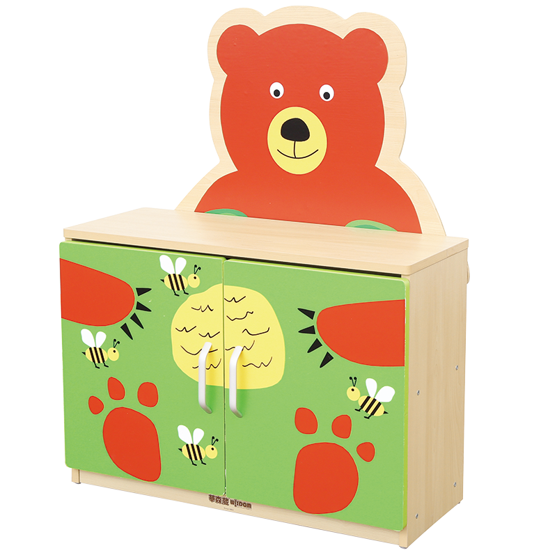 华森葳儿童家具 森林系统门柜棕熊
