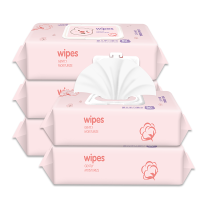 三只小猪婴幼儿湿巾5包80抽带盖便携宝宝湿巾纸无刺激新生儿手口湿纸巾