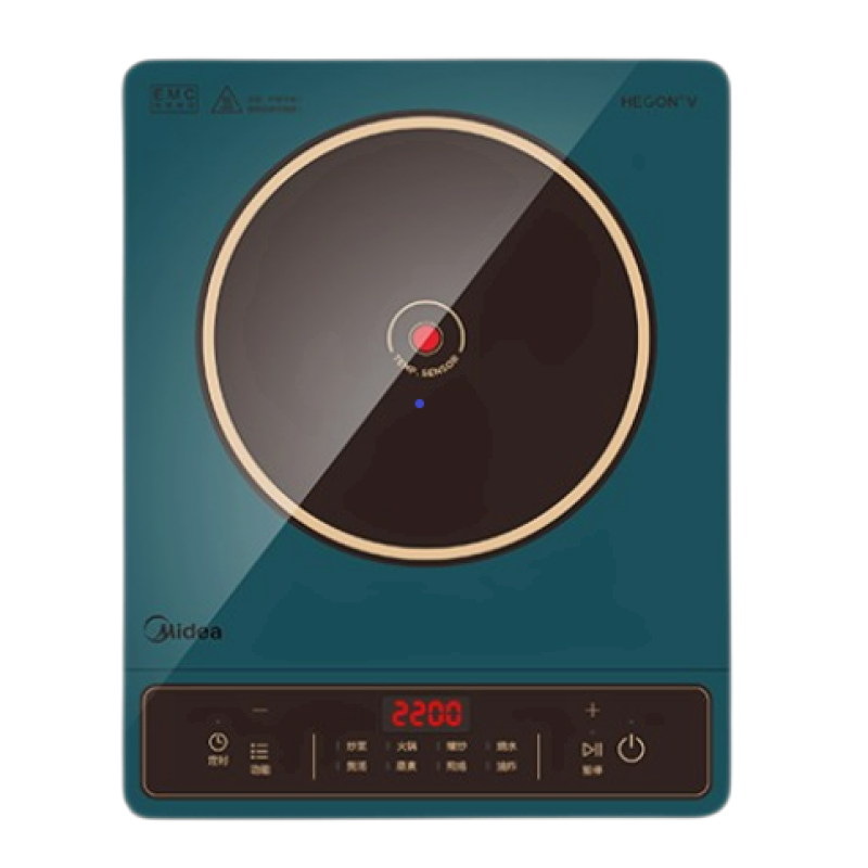 美的(Midea)电磁炉一体家用大火力彩板电磁炉多功能大功率电磁灶猛火纤薄机身智能 MC-CLE2279