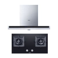 SIEMENS/西门子 顶吸油烟机燃气灶套餐953+233家用自清洁烟灶套装