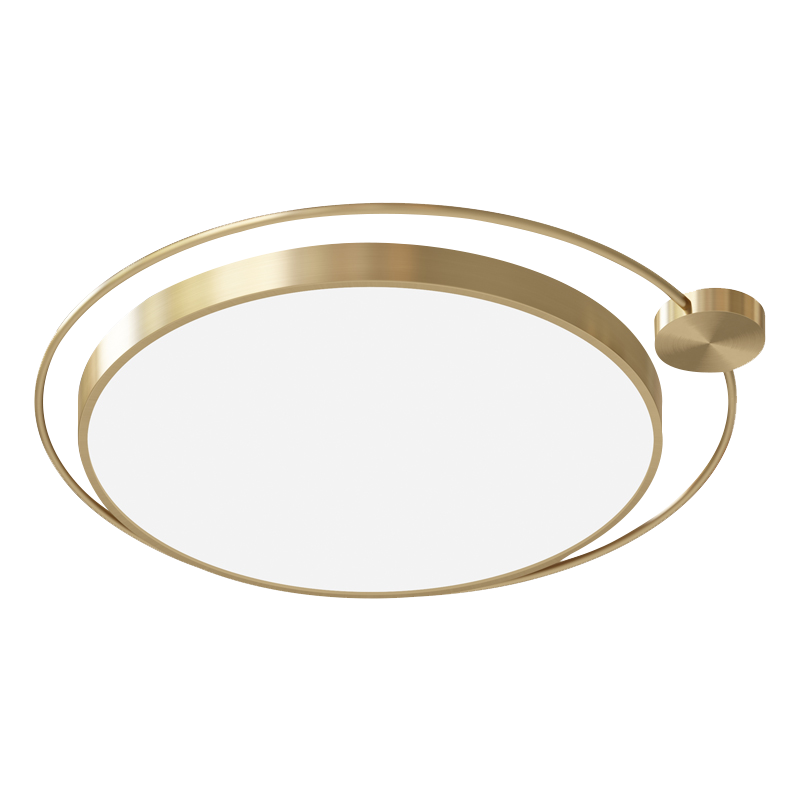 辛羽轻奢全铜吸顶灯主卧室灯创意房间灯具现代简约客厅灯餐厅书房灯饰