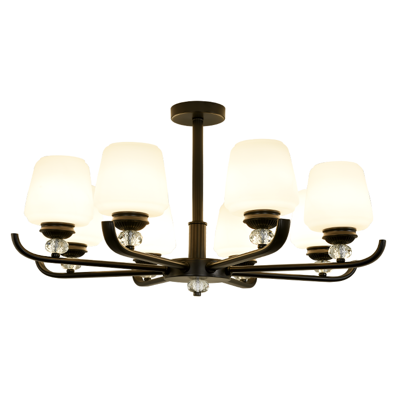 辛羽轻奢美式吊灯客厅灯具别墅复式楼餐厅灯卧室灯房间灯饭厅灯具全屋套餐三室两厅