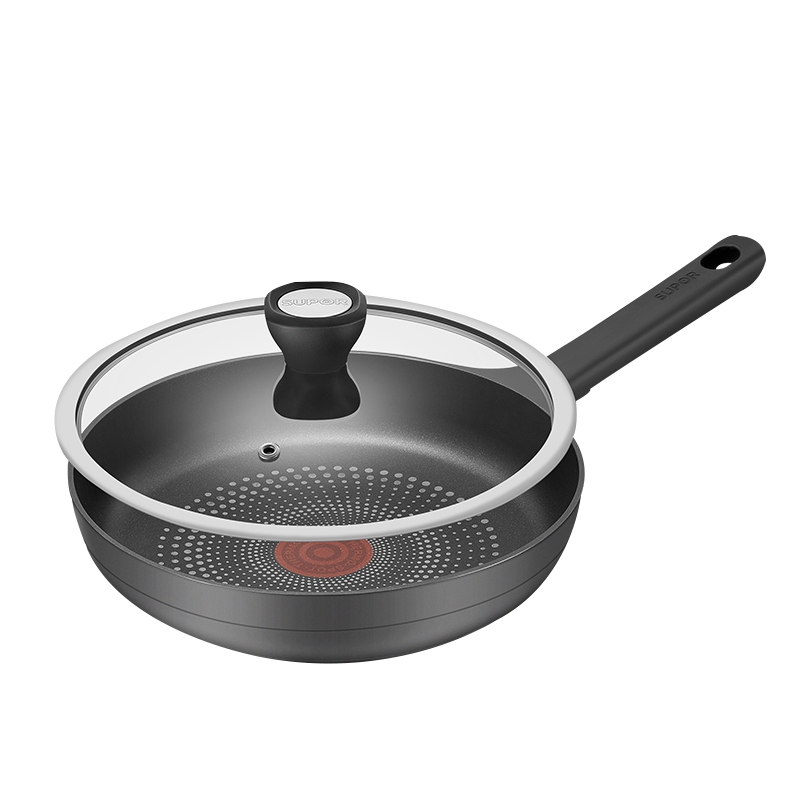 苏泊尔(SUPOR)意式火红点轻铸铝煎锅耐磨无油烟不粘锅 EJ28UAN01 28cm 送硅胶铲