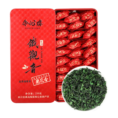 痴福 安溪县铁观音茶叶正味茶兰花香高山茶乌龙茶礼盒装500g 令心存兰香[红款]正味铁观音500克