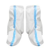 医用隔离鞋套一次性防护服连体脚套全身隔离衣用弹性收口加厚防疫