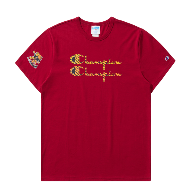 林墨同款Champion冠军虎虎系列老虎印花短袖t恤2022夏季新款情侣