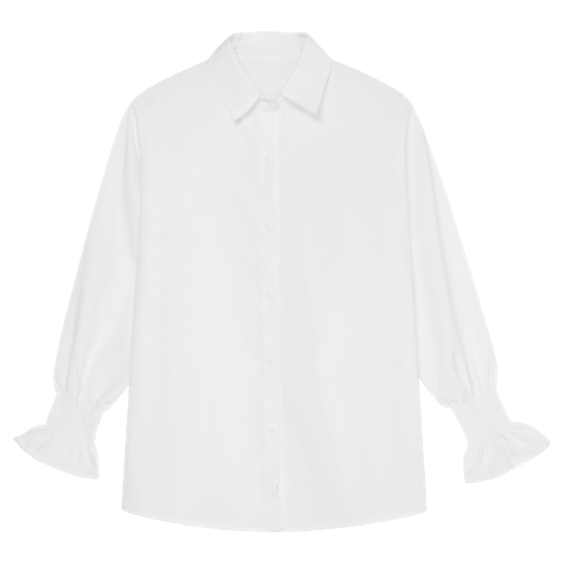 CACHE CACHE女式衬衫2022新款春装法式气质女神范喇叭长袖上衣女