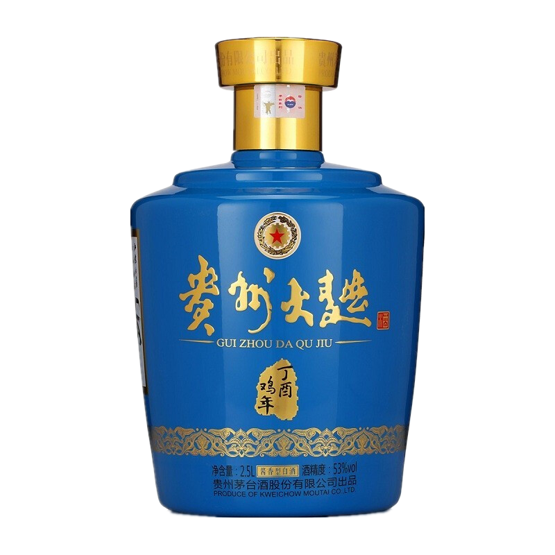 53度茅台贵州大曲鸡年2.5L坛装5斤酱香型白酒生肖纪念酒收藏礼盒