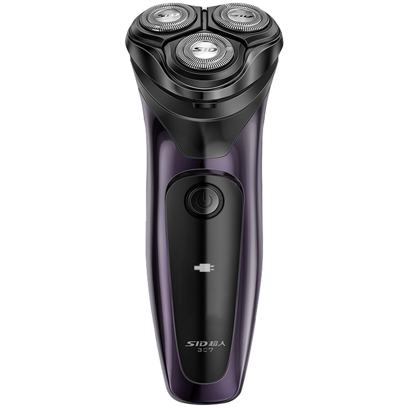 超人RS307三刀头浮动式充电式电动剃须刀男士胡须刀干湿两剃修毛器男士朋友长辈胡子刀3刀头带鬓刀系统全身水洗刮剔刨胡子刀