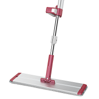 [终身配原装拖头]商超同款懒人免手洗平板旋转拖把家用不锈钢干湿两用拖地神器 35cm滤水平拖