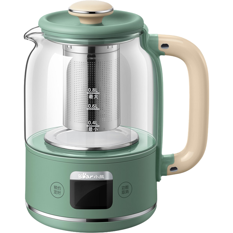 小熊(bear)养生壶办公室家用多功能小型迷你全自动玻璃电热水壶煮茶器壶 YSH-C08T1