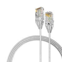 千天(QANTOP)超六类万兆成品极细网线 电脑路由器机房网络跳线连接线白色10米 QT-BS006
