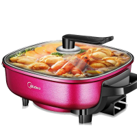 美的(Midea) 电火锅MC-LHN30D 家用6L大容量多功能电煮锅炒菜电热锅韩式多用途锅