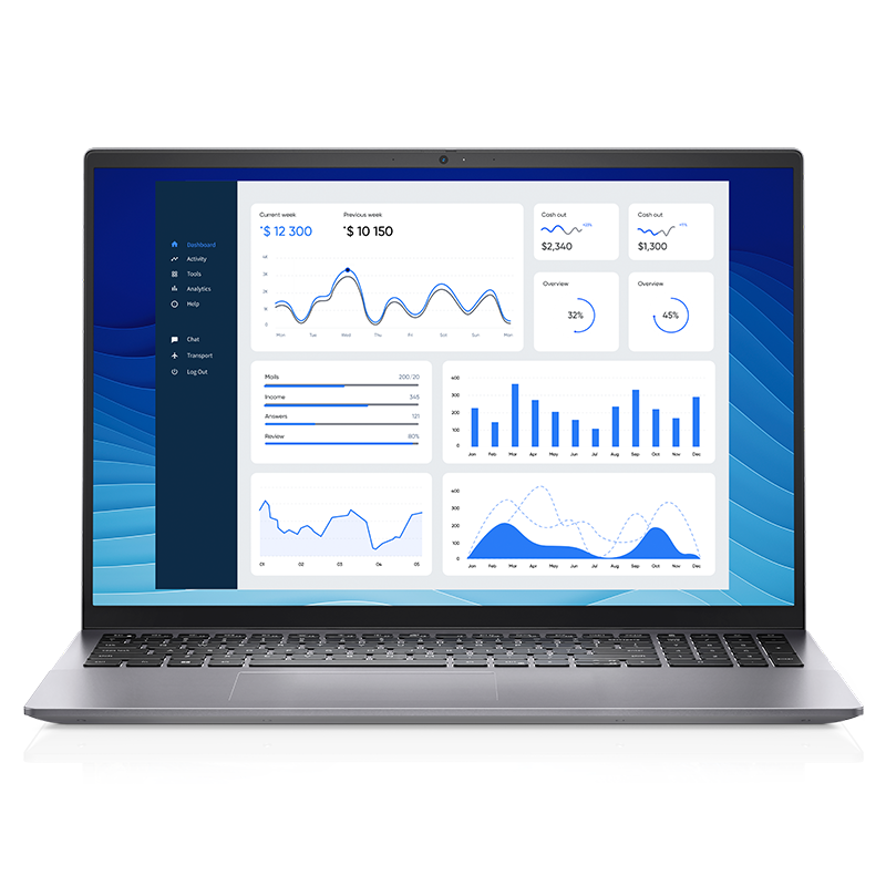 戴尔(DELL)成就5625 商用办公 轻薄便携 Win11 16英寸 笔记本电脑 R5-5625U/16G/1T 定制 灰色