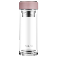 苏泊尔(SUPOR)耐热玻璃杯·悦系列·珊瑚粉 KC28CV10