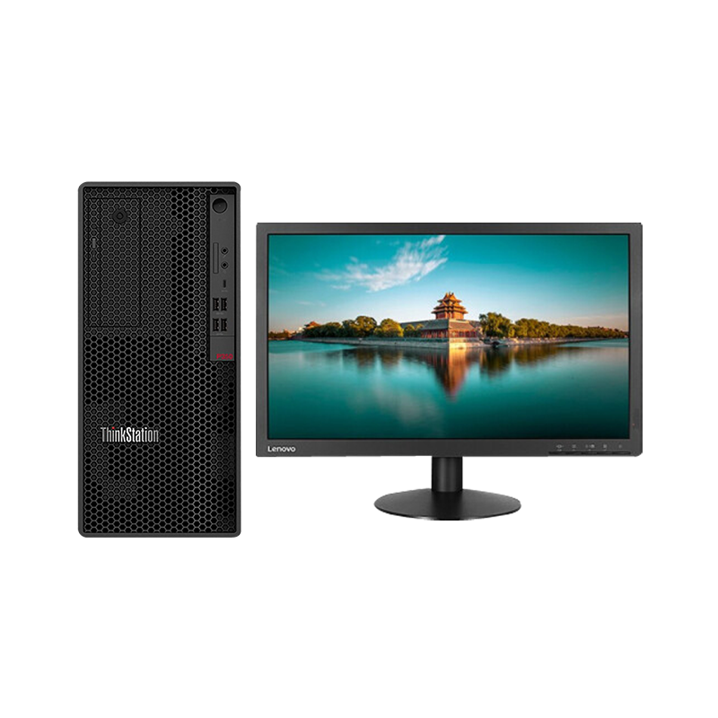 联想ThinkStation P350 图形工作站 设计建模 台式电脑27英寸 定制 i9-11900K 64G 512SSD+2T SATA RTX4000 750W