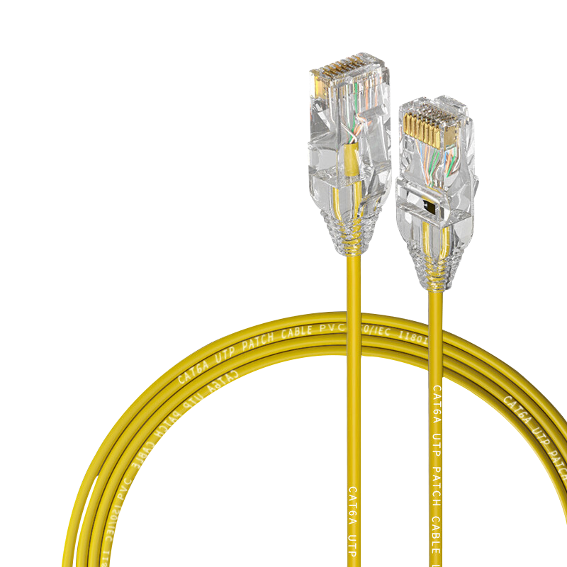 千天(QANTOP)超六类万兆成品极细网线 电脑路由器机房网络跳线连接线黄色10米 QT-HS006