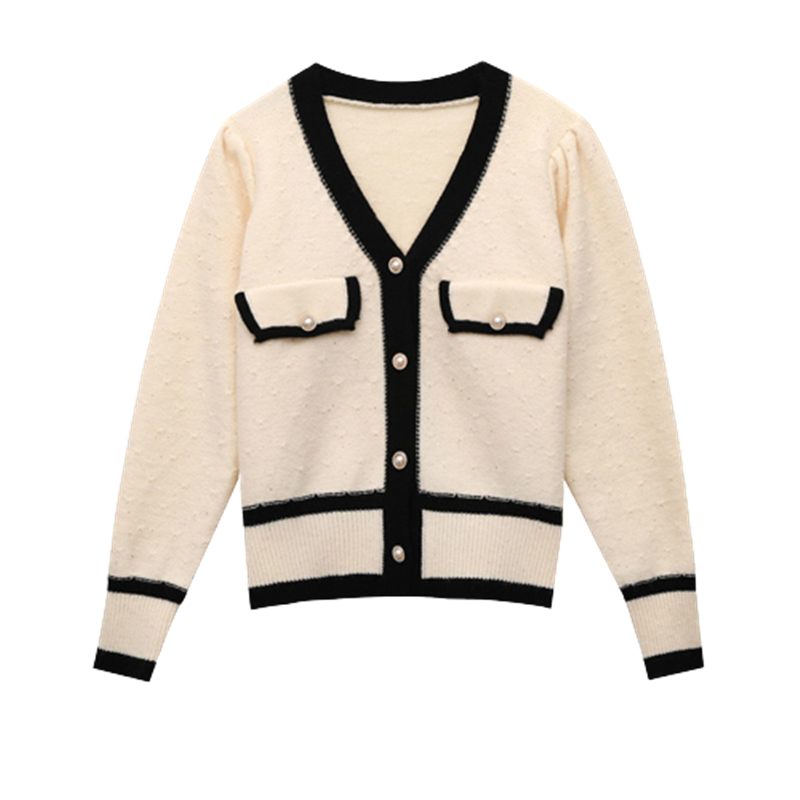 CACHE CACHE开衫针织外套女新款长袖时尚百搭洋气毛衣小香风上衣