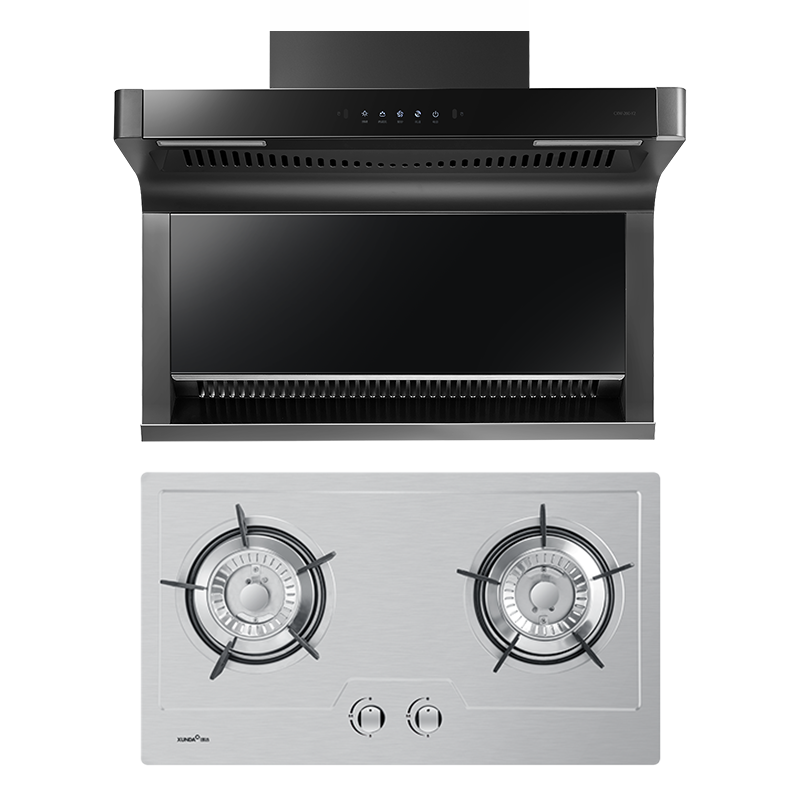 迅达Y2S+DS325天然气烟灶套装7字抽油烟机燃气灶套餐灶具厨房自动清洗烟灶两件件套装(天然气)