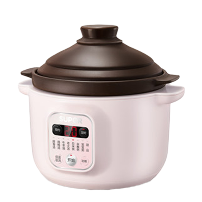 苏泊尔 SUPOR 电炖锅原矿紫陶煲汤锅煮粥锅燕窝炖盅bb煲微电脑智能控制 DG20YC815 2L