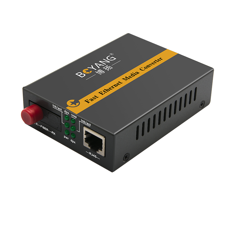 博扬(BOYANG)BY-WG113B千兆单模单纤光纤收发器光电转换器 支持14槽机架 防雷FC接口25公里外置电源一台