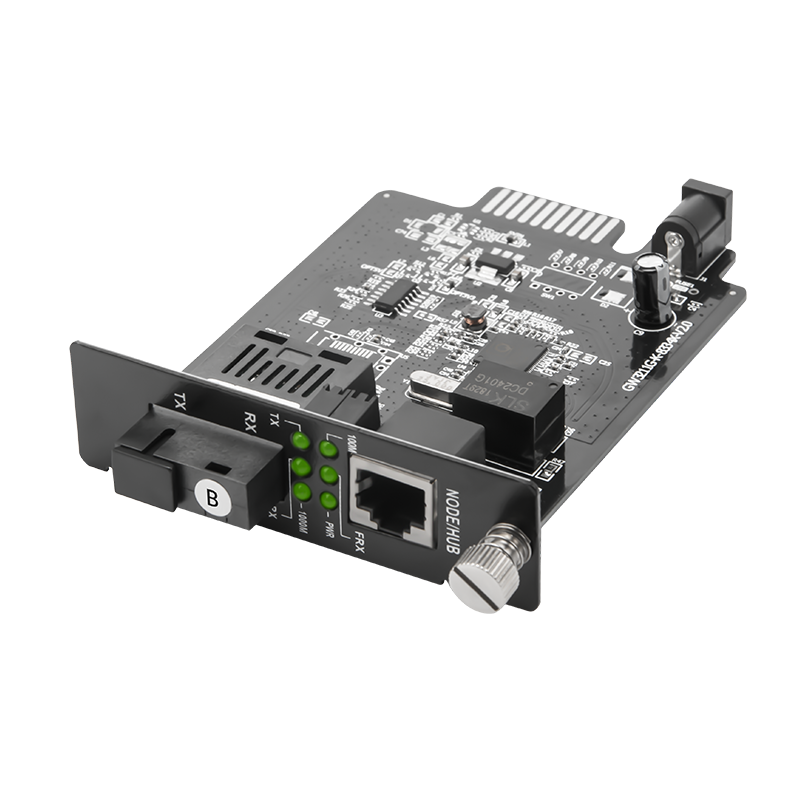 博扬 BY-KF513B-SC-20KM 百兆单模单纤插卡式光纤收发器B端 支持16槽机架 防雷SC接口20公里