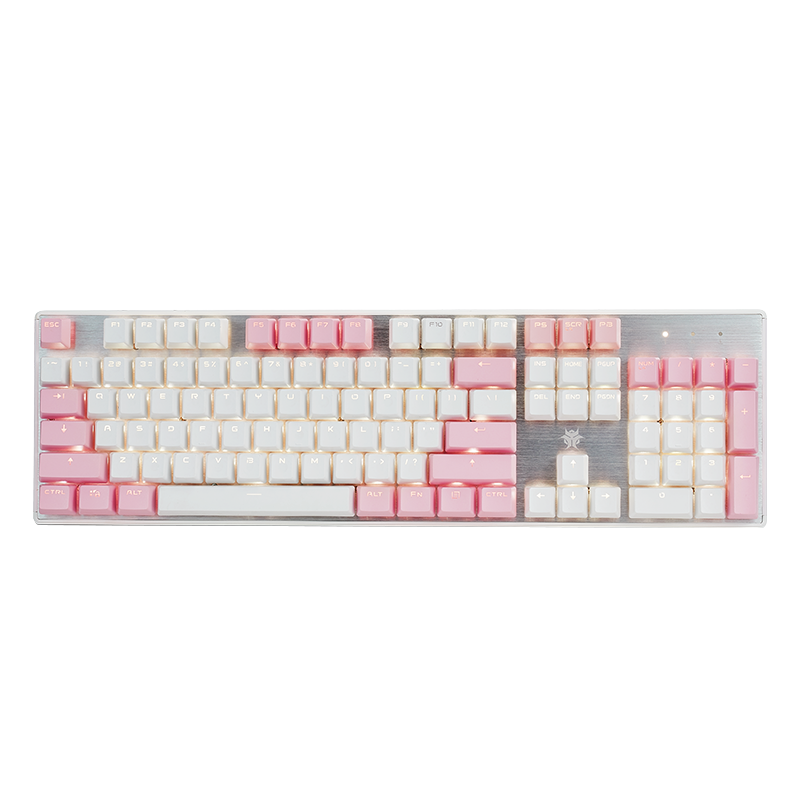黑峡谷(Hyeku)GK715S 机械键盘凯华BOX轴104键吃鸡游戏键盘笔记本电脑键盘 白色背光 黑灰色白轴
