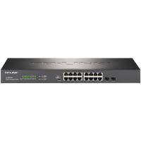 TP-LINK TL-SG2218企业级商用16口千兆网络交换机带2光口带网管WEB管理端口VLAN隔离全千兆机架式