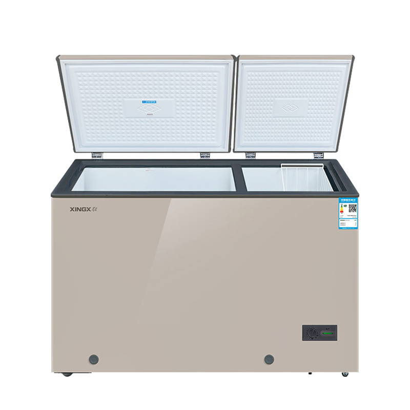 星星(XINGX) 232升家用冰柜 冷柜 商厨商用保鲜柜 双温冰柜 顶开门 微霜系列 强冷冻力 BCD-232R