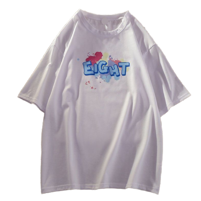 秋壳100%纯棉美式复古短袖T恤女2022年夏季宽松潮牌情侣半袖上衣