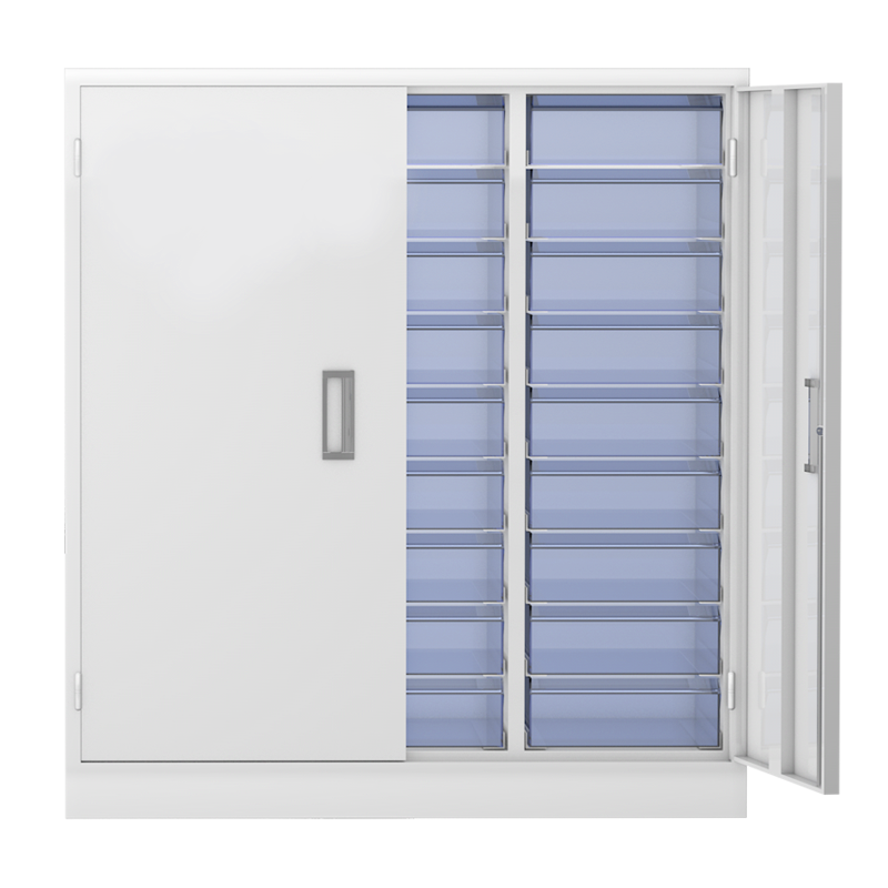 尔迈 A4文件柜A4纸柜效率柜抽屉式文件柜档案归类整理柜单据资料存储柜铁皮柜零件柜 大27抽 带门