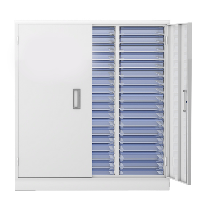 尔迈 A4文件柜A4纸柜效率柜抽屉式文件柜档案归类整理柜单据资料存储柜铁皮柜零件柜 小54抽 带门