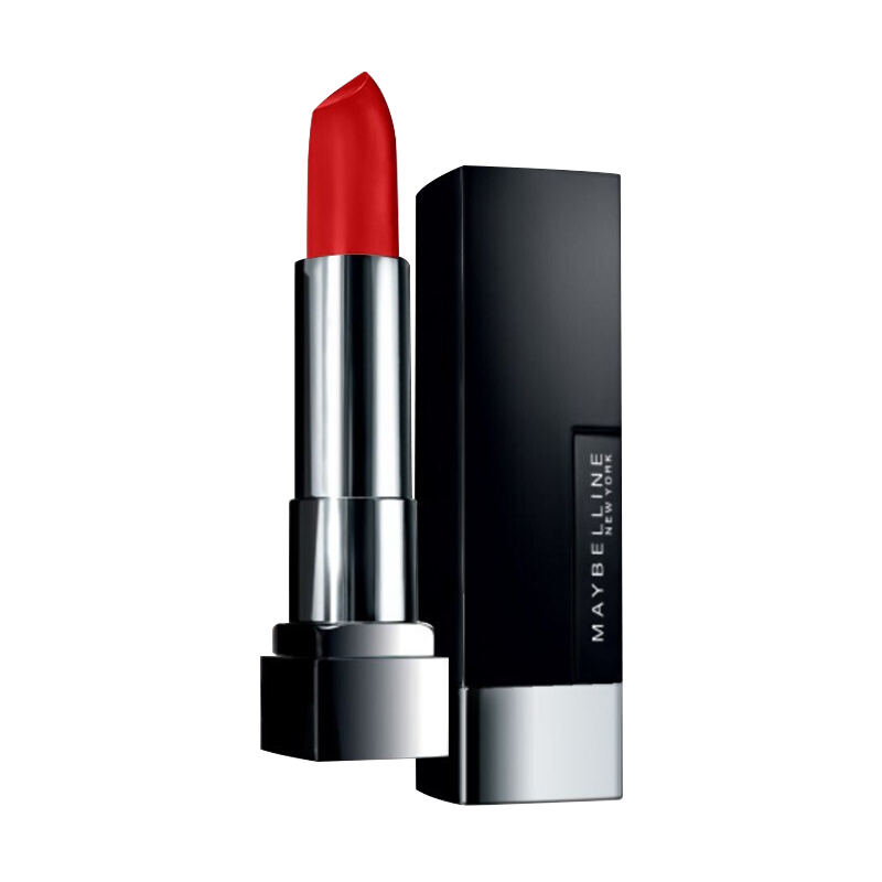 美宝莲 绝色持久唇膏 雾感哑光 609 3.9g 罂粟红 黑魔方口红 哑光唇膏女