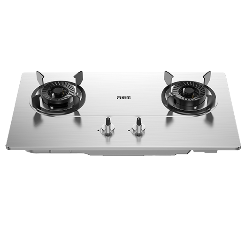 万家乐燃气灶 JZT-PQA2G 天然气4500W大火力 嵌入式厨房双灶 双眼灶 一级能效 不锈钢面板