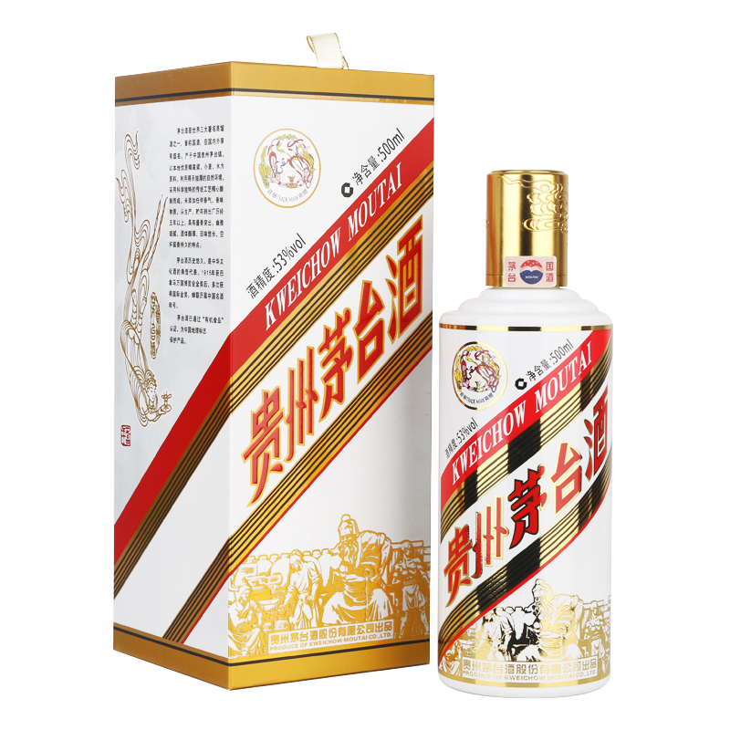 贵州茅台酒 茅台 粤五羊 53度500ml 酱香型白酒