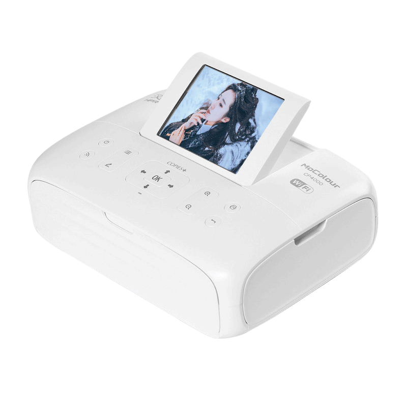汉印照片打印机CP4000带屏家用小型手机照片带屏幕相片洗照片彩色便携式迷你冲印机口袋便携无线 套餐二[主机+耗材2(108张相纸+2色带)]