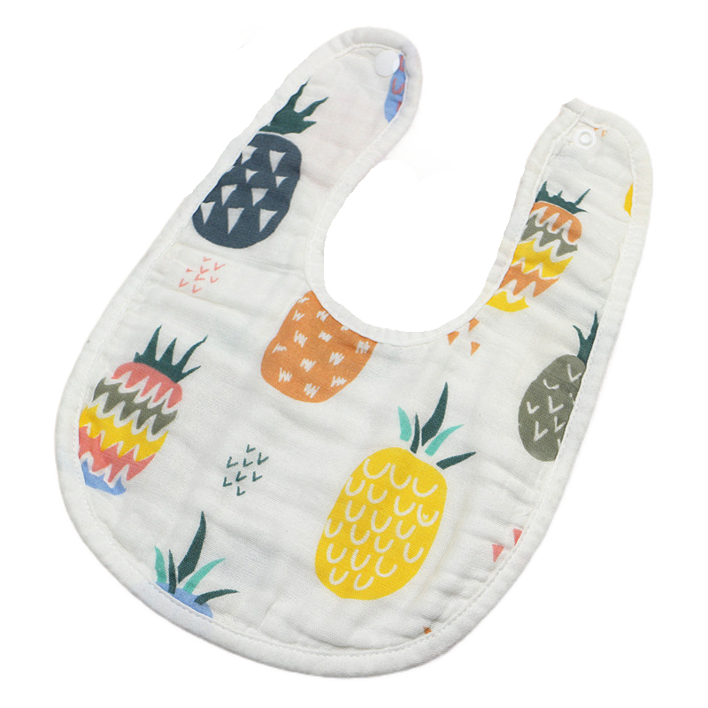 Wasoyoli婴儿围嘴8层高密度水洗纱布U型围嘴纯棉双面口水巾21*30cm宝宝吃饭围兜无甲醛无荧光无添加柔软透气