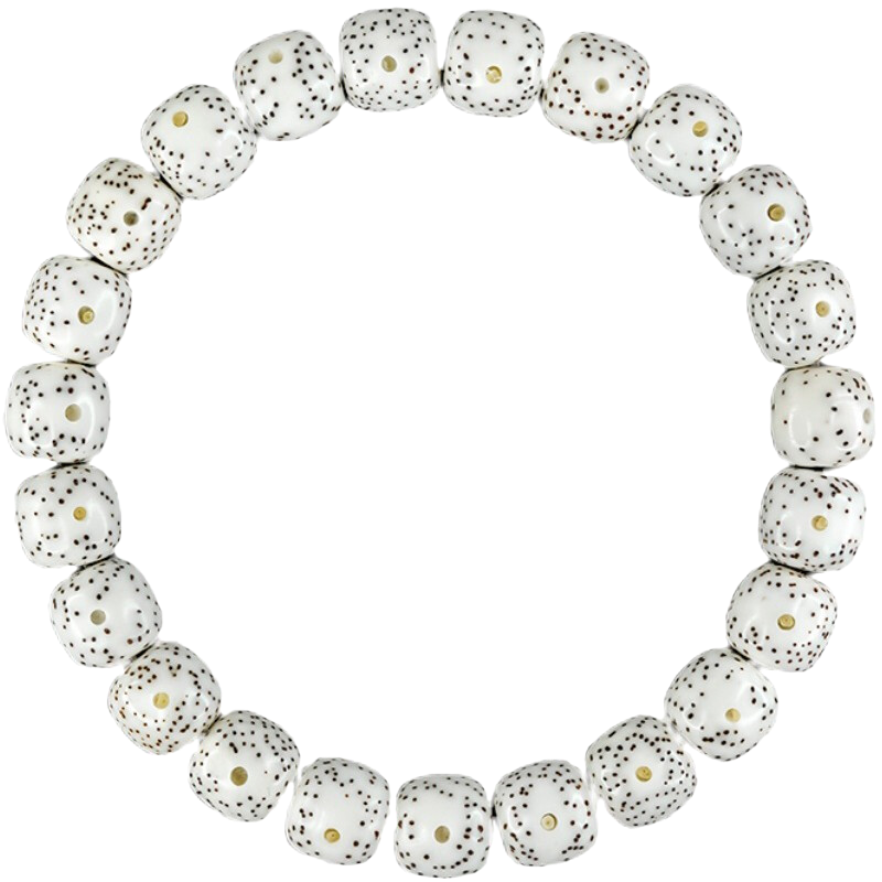 [梵心阁]海南星月菩提手串 绕指柔原生态阴皮绿皮 高油密 菩提子佛珠桶珠手串 单圈 男女文玩 天然顺白