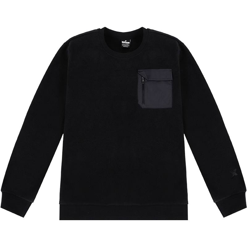 特步卫衣男2022秋冬季新款双面摇粒绒男士上衣加绒保暖国潮男装运动卫衣