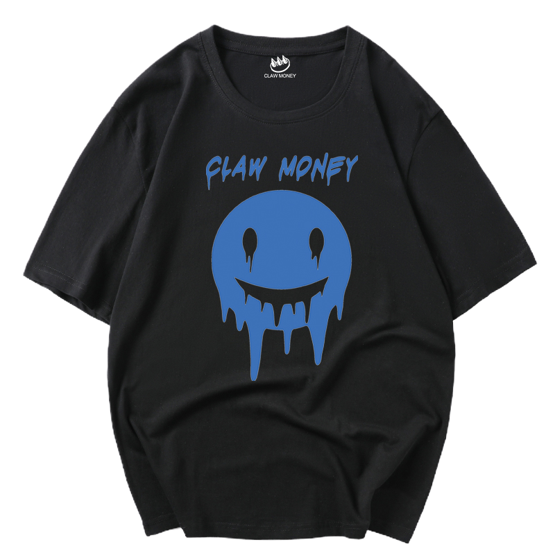 CLAW MONEY 夏季休闲印花短袖t恤男纯棉大码百搭宽松半袖潮流体恤