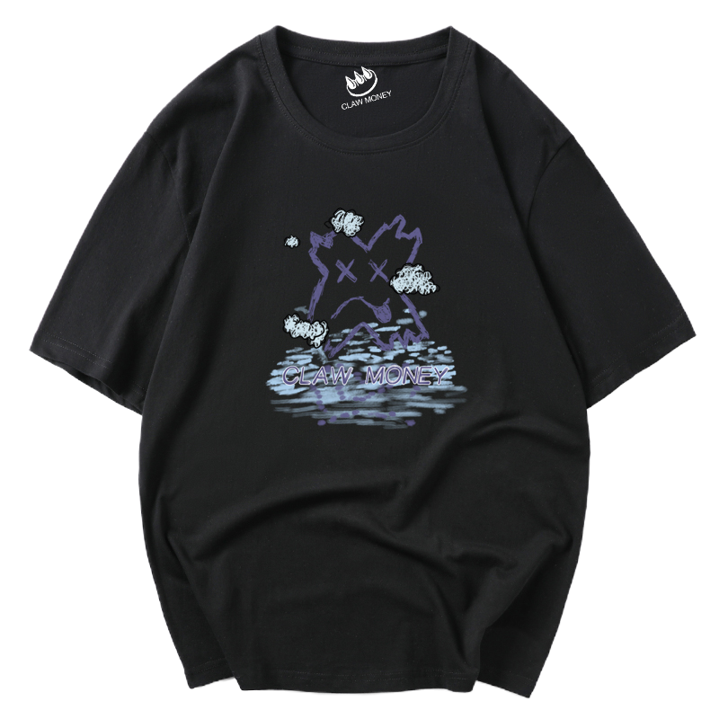 CLAW MONEY 纯棉短袖T恤男夏季潮流百搭打底衫宽松休闲半袖体恤