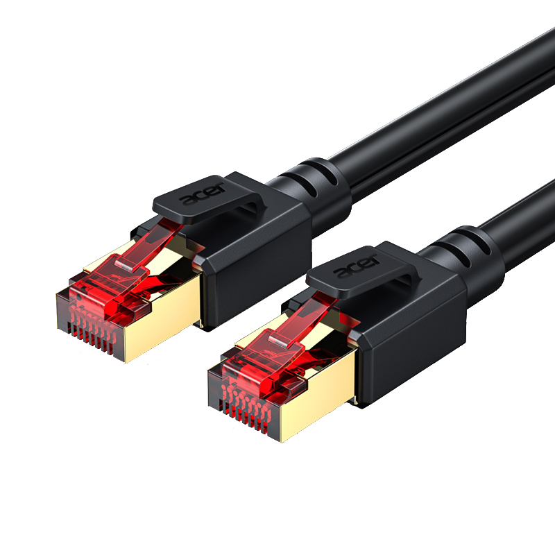 宏碁八类网线cat8万兆家用7七类电竞游戏光纤电脑路由器连接线10米