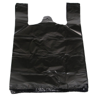 茶花30457黑色背心购物袋整箱装 加厚手提塑料袋 33*55cm 70包/箱