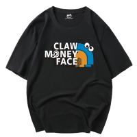 CLAW MONEY港风潮牌短袖男士印花情侣T恤潮流nis宽松大码男装半袖
