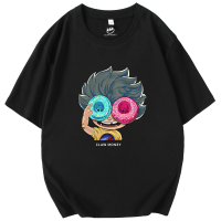 Claw money国潮短袖t恤男纯棉半截袖帅气宽松大码印花圆领体恤潮