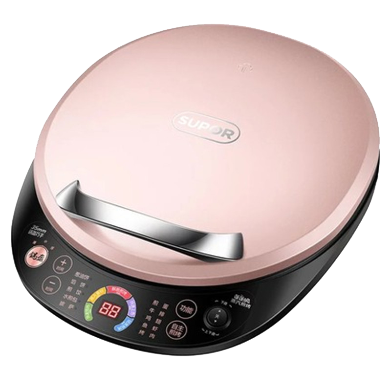 苏泊尔(SUPOR)煎烤机多功能家用小型电蒸锅电火锅电饼铛煎烤机不粘多用途锅白色5.5L