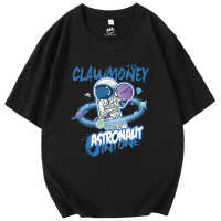 Claw money 短袖t恤男2022夏季新款纯棉圆领潮流印花百搭男装上衣
